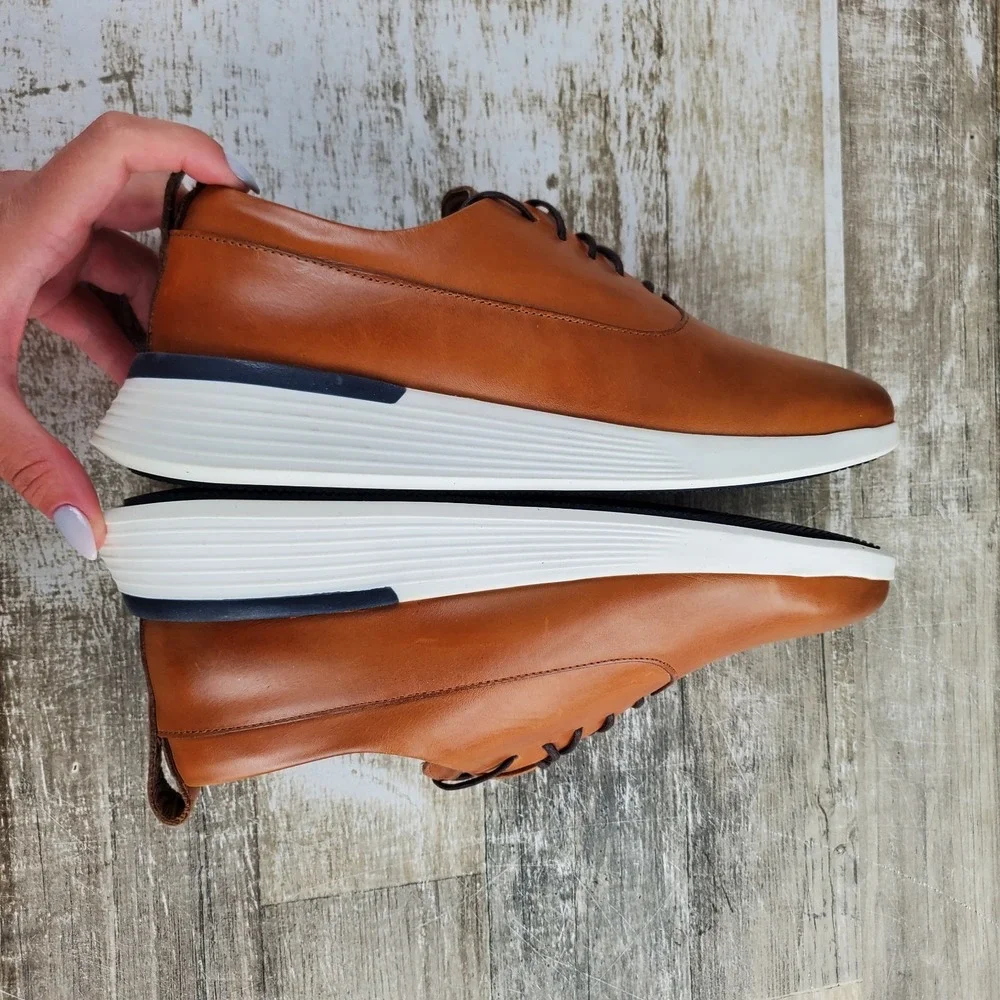 Wolf & Shepherd Crossover Mens Derby Shoes Sz 6 M Comfort Honey Leather Lace Up